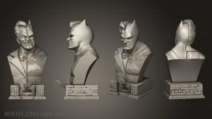 Busts of heroes and monsters (Batman vs Joker BXJ, BUSTH_2393) 3D models for cnc