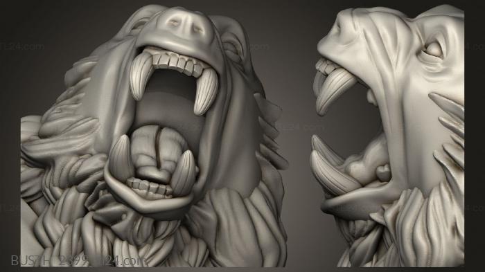 Busts of heroes and monsters (Be olk Warrior, BUSTH_2399) 3D models for cnc