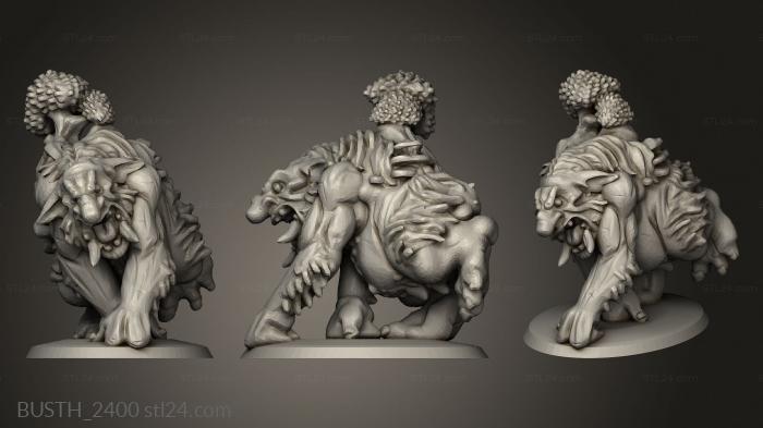 Busts of heroes and monsters (Beastfolk Clan Forest Troll Smaller, BUSTH_2400) 3D models for cnc