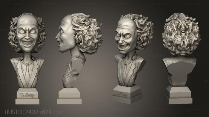 Busts of heroes and monsters (Beetlejuice, BUSTH_2402) 3D models for cnc
