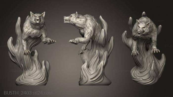 Busts of heroes and monsters (Beltesassar Summoner the Wolf Spirit, BUSTH_2403) 3D models for cnc
