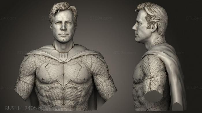Busts of heroes and monsters (Ben Affleck Batman, BUSTH_2405) 3D models for cnc