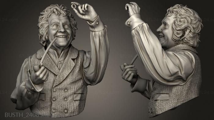 Busts of heroes and monsters (Bilbo Baggins precious, BUSTH_2408) 3D models for cnc