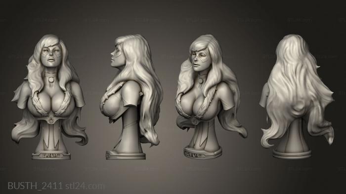 Busts of heroes and monsters (Black Cat, BUSTH_2411) 3D models for cnc