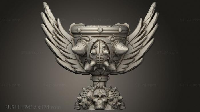 Busts of heroes and monsters (Blood Bowl Trophies Gpix tr nr, BUSTH_2417) 3D models for cnc