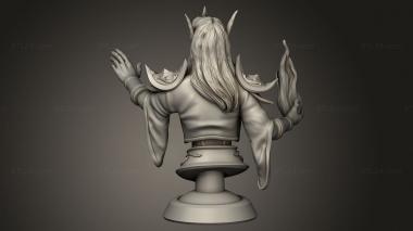 Busts of heroes and monsters (Blood Elves Sorceress female, BUSTH_2418) 3D models for cnc