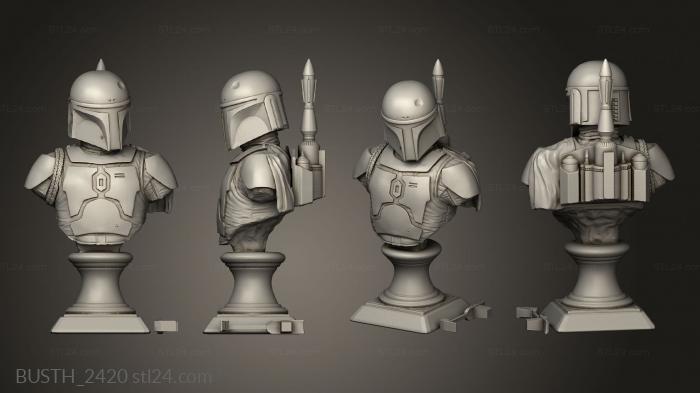 Busts of heroes and monsters (Bobba Fett Antenna, BUSTH_2420) 3D models for cnc