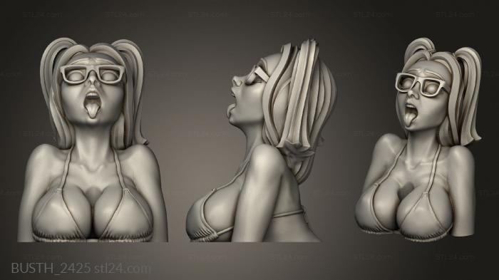 Busts of heroes and monsters (Boob pen holder Bikini, BUSTH_2425) 3D models for cnc