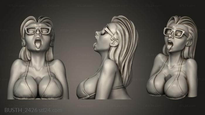 Busts of heroes and monsters (Boob pen holder Bikini, BUSTH_2426) 3D models for cnc