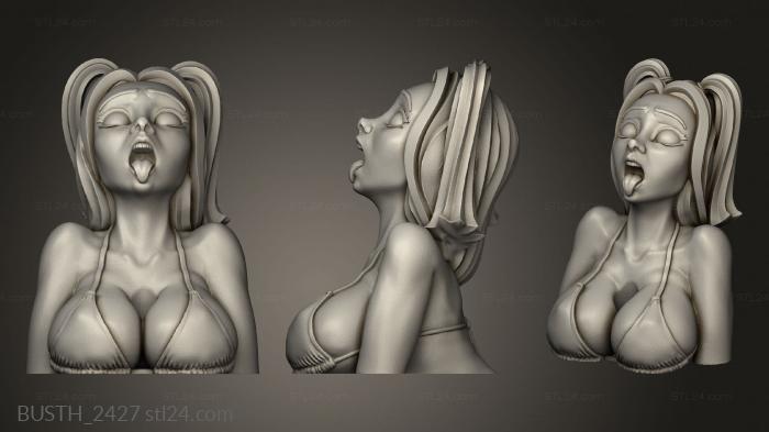 Busts of heroes and monsters (Boob pen holder Bikini, BUSTH_2427) 3D models for cnc