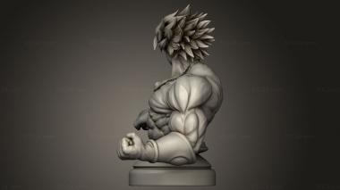 Busts of heroes and monsters (Broly dragon ball, BUSTH_2435) 3D models for cnc