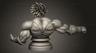 Busts of heroes and monsters (Broly dragon ball, BUSTH_2435) 3D models for cnc