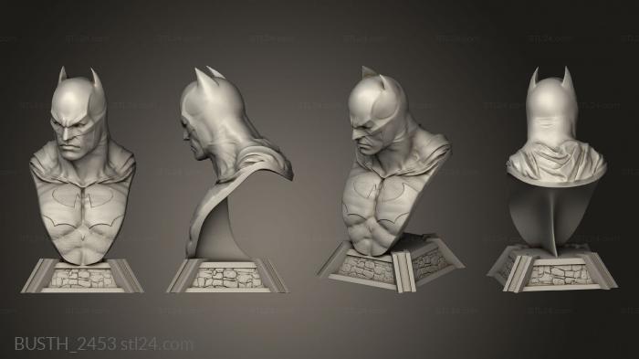 Busts of heroes and monsters (bust Batman, BUSTH_2453) 3D models for cnc