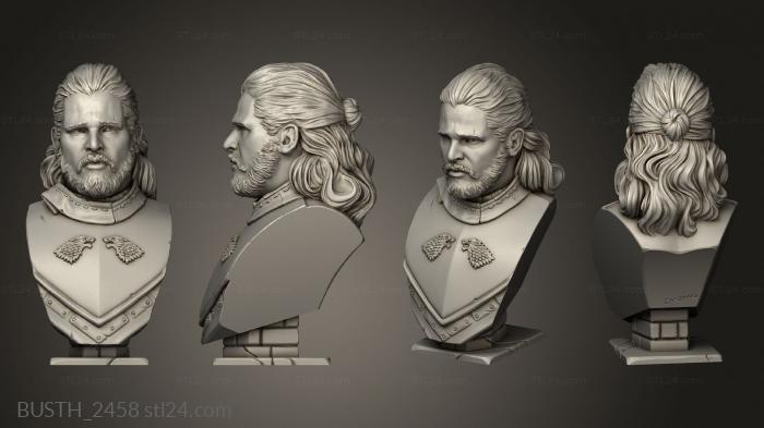Busts of heroes and monsters (Bust David Ostman John Snow Jon, BUSTH_2458) 3D models for cnc