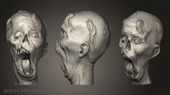 Busts of heroes and monsters (BUST David Ostman Zombie eastman, BUSTH_2462) 3D models for cnc