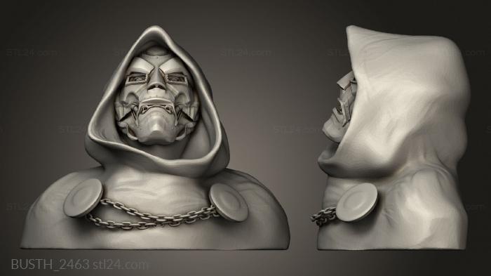 Busts of heroes and monsters (bust doom, BUSTH_2463) 3D models for cnc