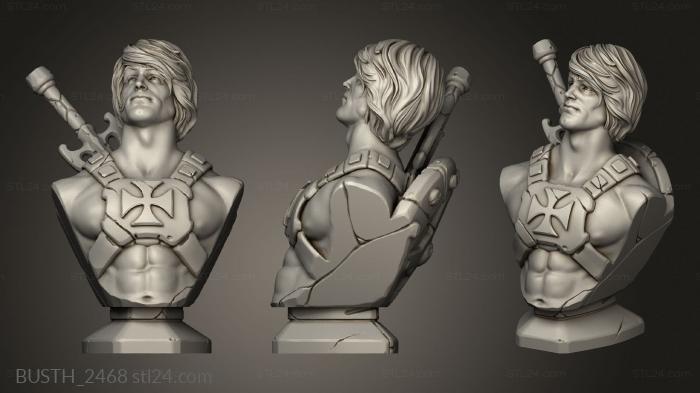 Busts of heroes and monsters (Bust He Man, BUSTH_2468) 3D models for cnc