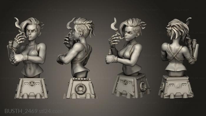 Busts of heroes and monsters (Busty Jacket, BUSTH_2469) 3D models for cnc