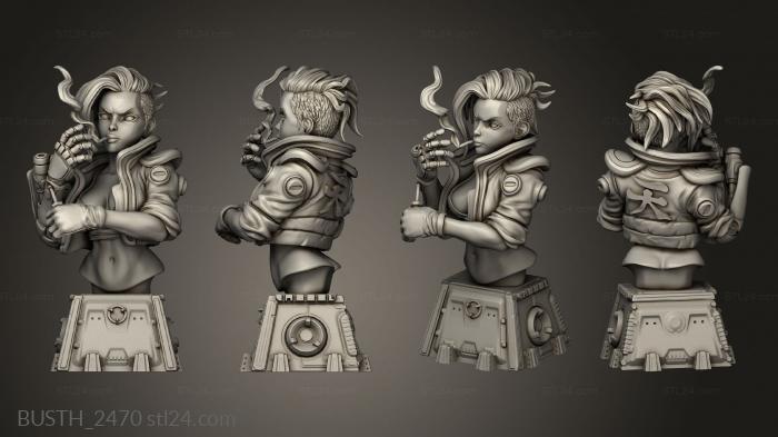 Busts of heroes and monsters (Busty Jacket, BUSTH_2470) 3D models for cnc
