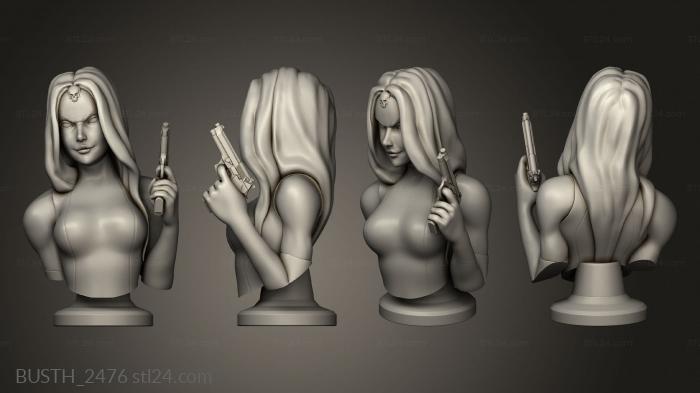 Busts of heroes and monsters (Busty Mystique, BUSTH_2476) 3D models for cnc