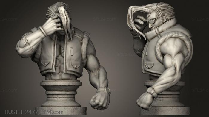Busts of heroes and monsters (Bust Nash, BUSTH_2477) 3D models for cnc