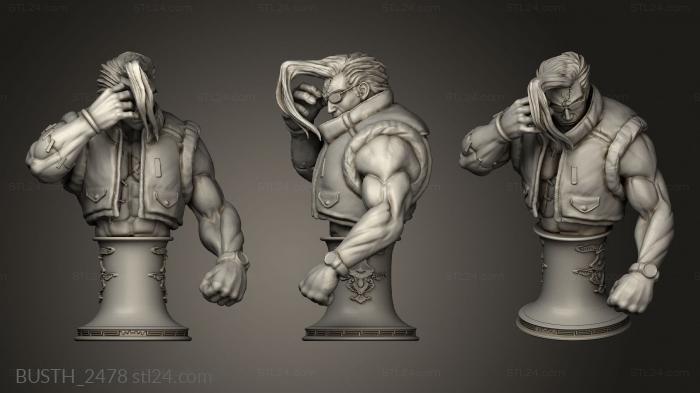 Busts of heroes and monsters (Bust Nash, BUSTH_2478) 3D models for cnc