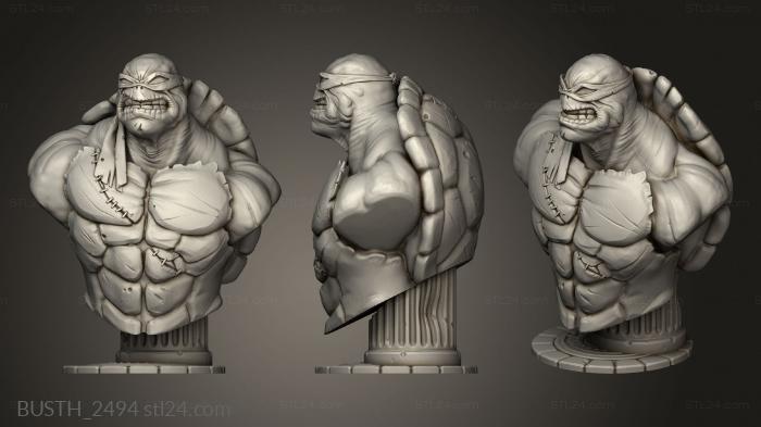 Busts of heroes and monsters (Bust base, BUSTH_2494) 3D models for cnc