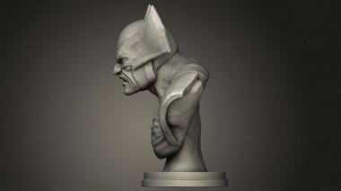 Busts of heroes and monsters (Bust Wolverine, BUSTH_2499) 3D models for cnc