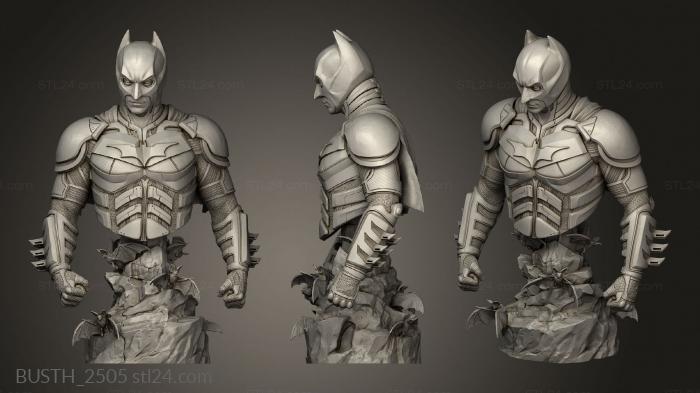 Busts of heroes and monsters (busto batman the dark night Knight, BUSTH_2505) 3D models for cnc