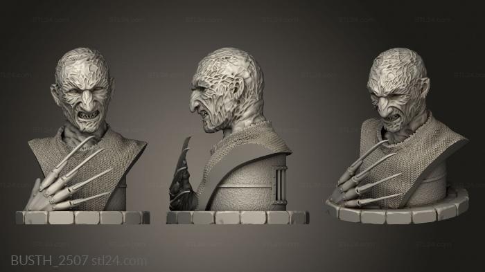 Busts of heroes and monsters (Busto Freddy Krueger hat, BUSTH_2507) 3D models for cnc