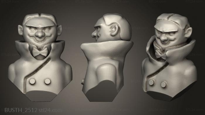 Busts of heroes and monsters (Bustos Corrida Maluca Medinho Busto, BUSTH_2512) 3D models for cnc