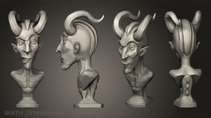 Busts of heroes and monsters (Bustos Halloween Demon Corps, BUSTH_2514) 3D models for cnc