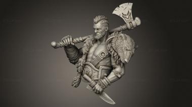 Busts of heroes and monsters (Berserk, BUSTH_2519) 3D models for cnc