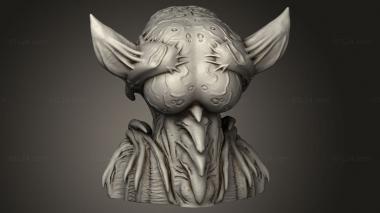 Busts of heroes and monsters (ALIEN, BUSTH_2520) 3D models for cnc