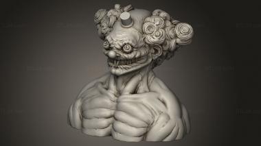 Busts of heroes and monsters (CLOWN, BUSTH_2521) 3D models for cnc