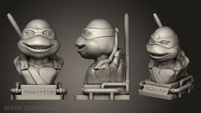 Busts of heroes and monsters (Donatello, BUSTH_2524) 3D models for cnc