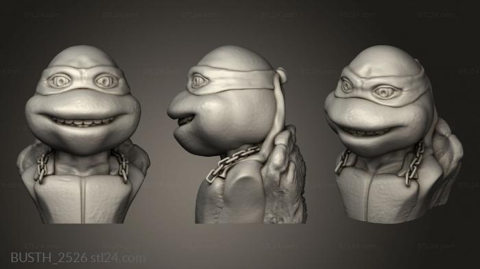 Busts of heroes and monsters (Donatello, BUSTH_2526) 3D models for cnc