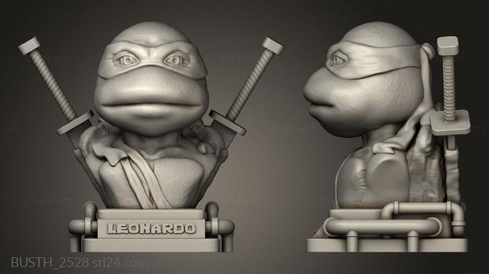 Busts of heroes and monsters (Donatello, BUSTH_2528) 3D models for cnc