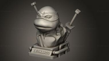 Busts of heroes and monsters (Donatello, BUSTH_2528) 3D models for cnc