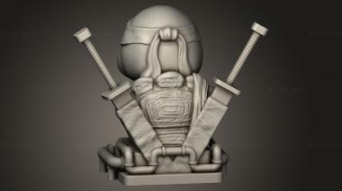 Busts of heroes and monsters (Donatello, BUSTH_2528) 3D models for cnc