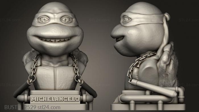 Busts of heroes and monsters (Donatello, BUSTH_2529) 3D models for cnc
