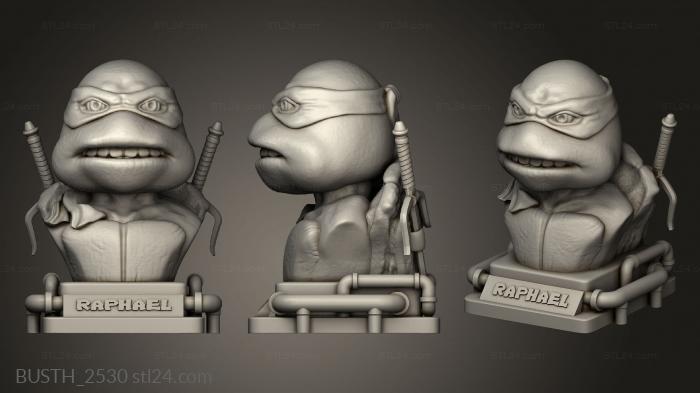Busts of heroes and monsters (Donatello, BUSTH_2530) 3D models for cnc