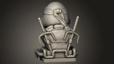 Busts of heroes and monsters (Donatello, BUSTH_2530) 3D models for cnc