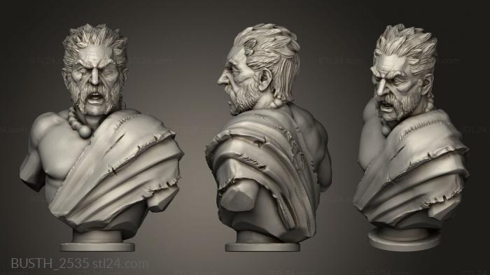 Busts of heroes and monsters (Male Celtic Barbarian, BUSTH_2535) 3D models for cnc