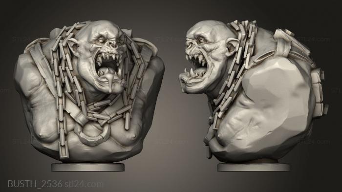 Busts of heroes and monsters (Ogre, BUSTH_2536) 3D models for cnc