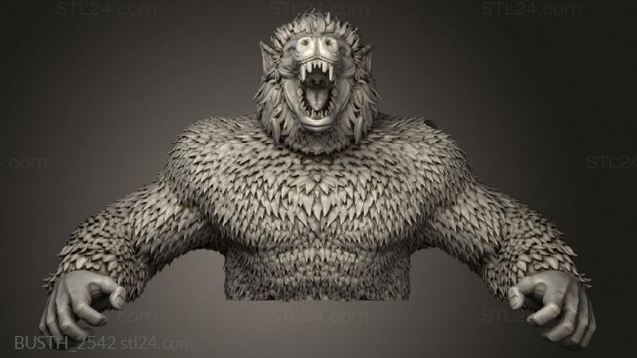 Busts of heroes and monsters (Cabeza Mono, BUSTH_2542) 3D models for cnc