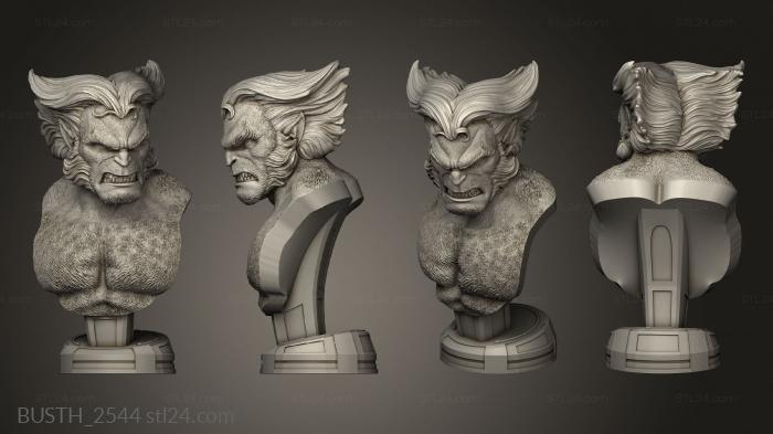 Busts of heroes and monsters (Campbells Beast, BUSTH_2544) 3D models for cnc