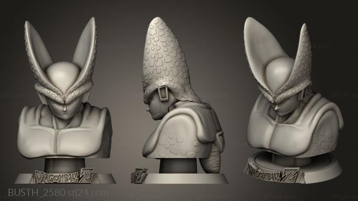 Busts of heroes and monsters (Cell, BUSTH_2580) 3D models for cnc
