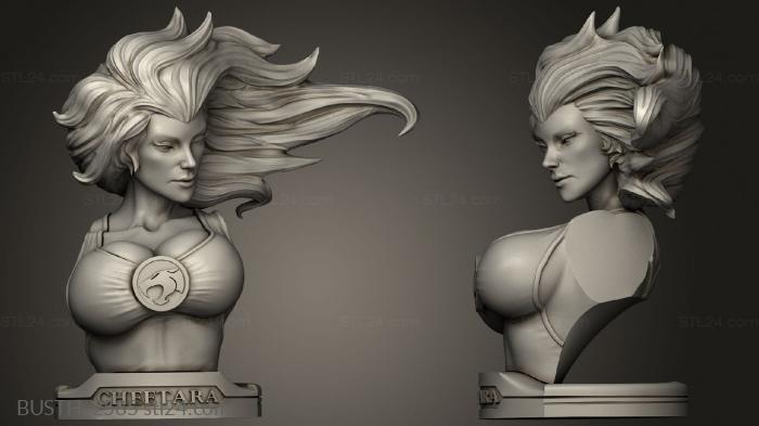 Busts of heroes and monsters (Cheetara and Cheat, BUSTH_2585) 3D models for cnc