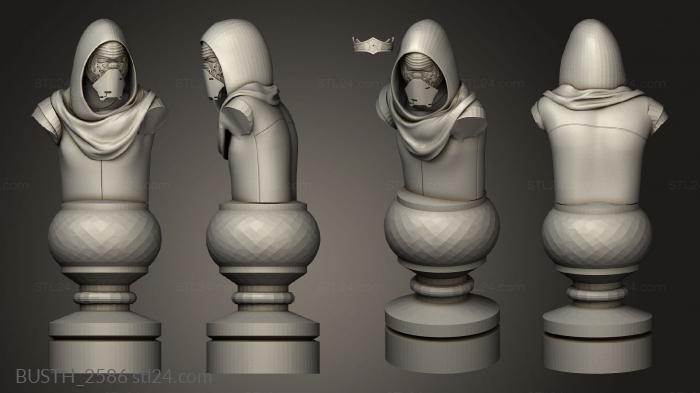 Busts of heroes and monsters (Chess Star Wars, BUSTH_2586) 3D models for cnc
